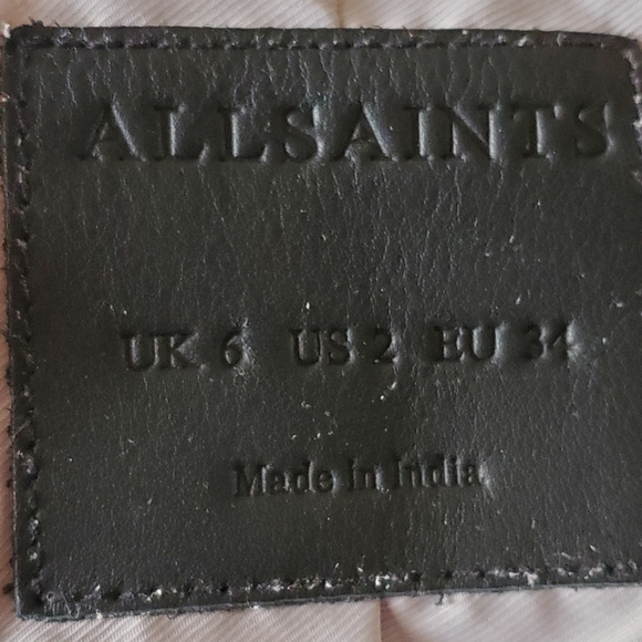 All Saints Suede Balfern Moto Jacket WL043N - Picture 4 of 6